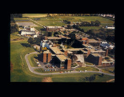 Aerial views of campus, construction and visitors