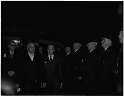 President Habib Bourguiba of Tunsania passing Guard of Honour